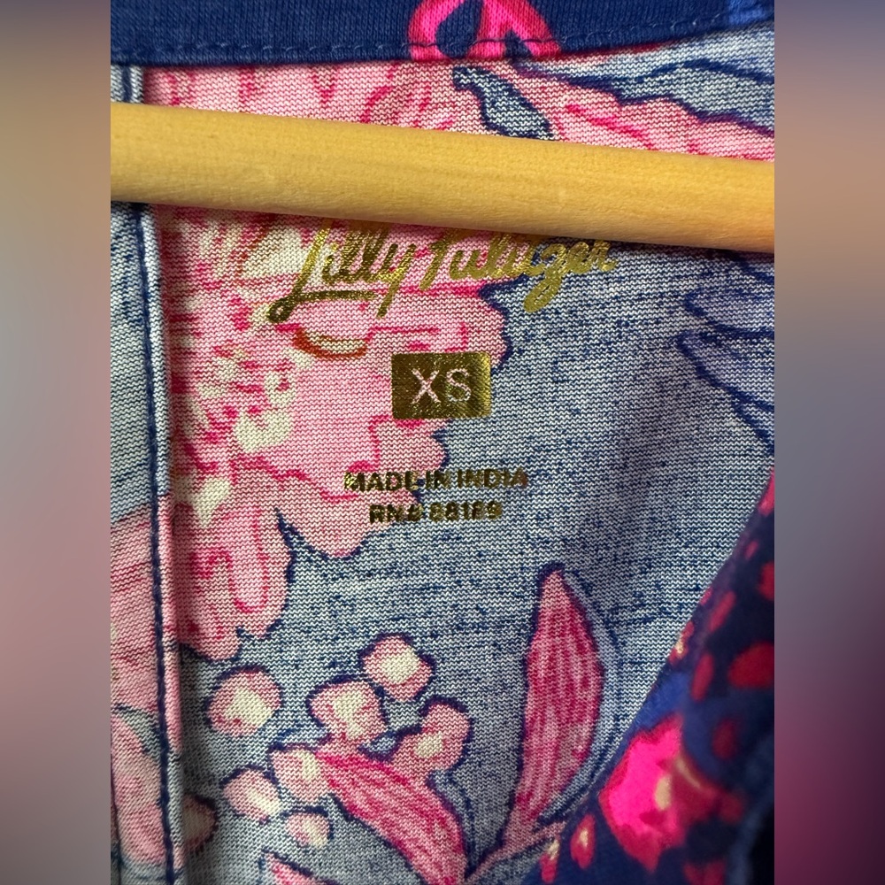 Lilly Pulitzer Cath Dress in blue never ending summer, XS, like new condition. - Picture 2 of 4